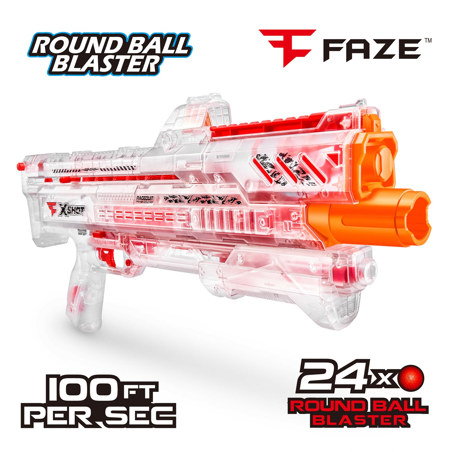 ZURU - XShot Faze Ragequit Blaster con 24 Colpi inclusi